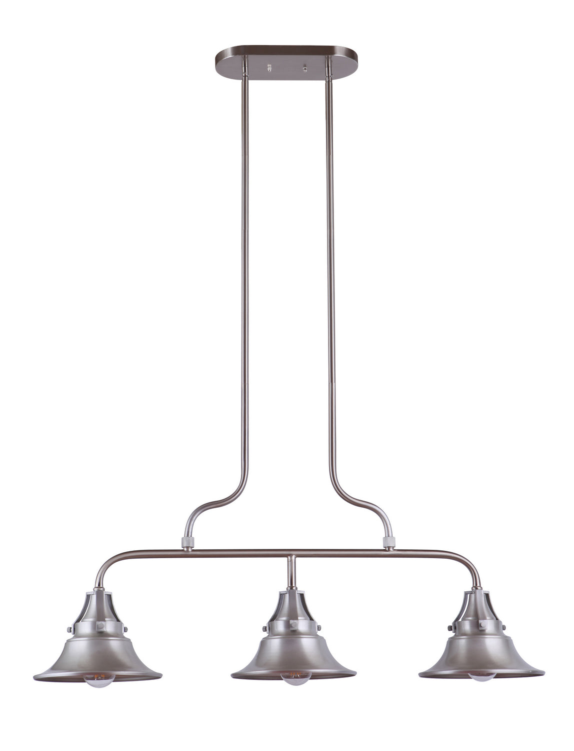 Craftmade - 54073-SA - Three Light Outdoor Island Pendant - Union - Satin Aluminum