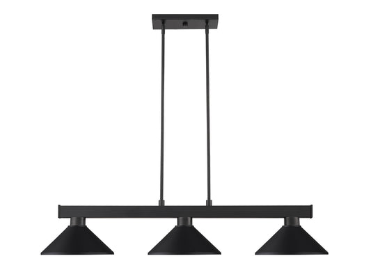 Z-Lite - 152MB-MMB - Three Light Billiard - Cobalt - Matte Black