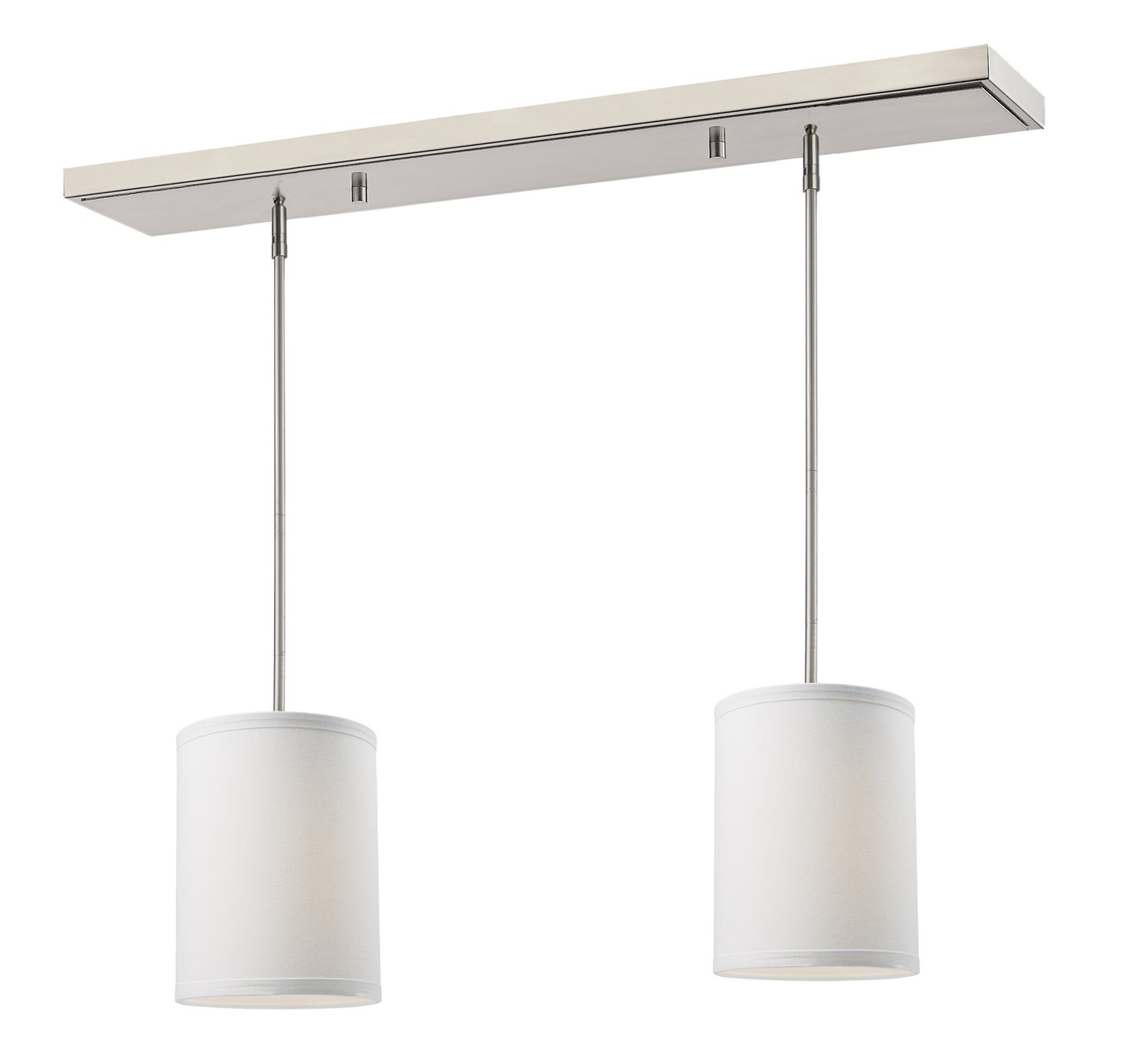 Z-Lite - 171-6-2W-SQ - Two Light Linear Chandelier - Albion - Brushed Nickel