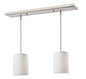 Z-Lite - 171-6-2W-SQ - Two Light Linear Chandelier - Albion - Brushed Nickel