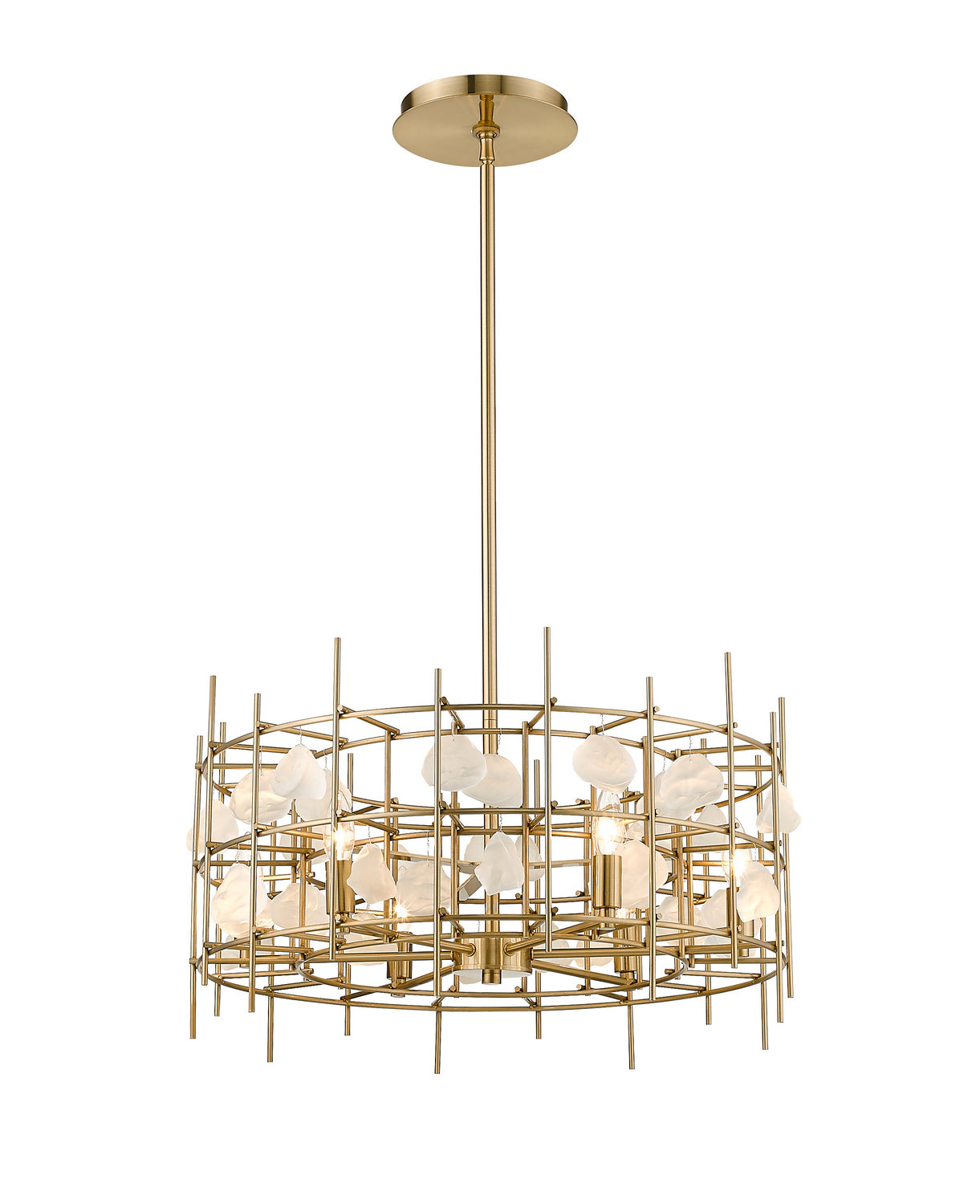 Z-Lite - 4007-24AGBR - Six Light Chandelier - Garroway - Aged Brass