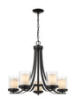 Z-Lite - 426-5-MB - Five Light Chandelier - Willow - Matte Black