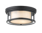 Z-Lite - 426F16-MB - Three Light Flush Mount - Willow - Matte Black