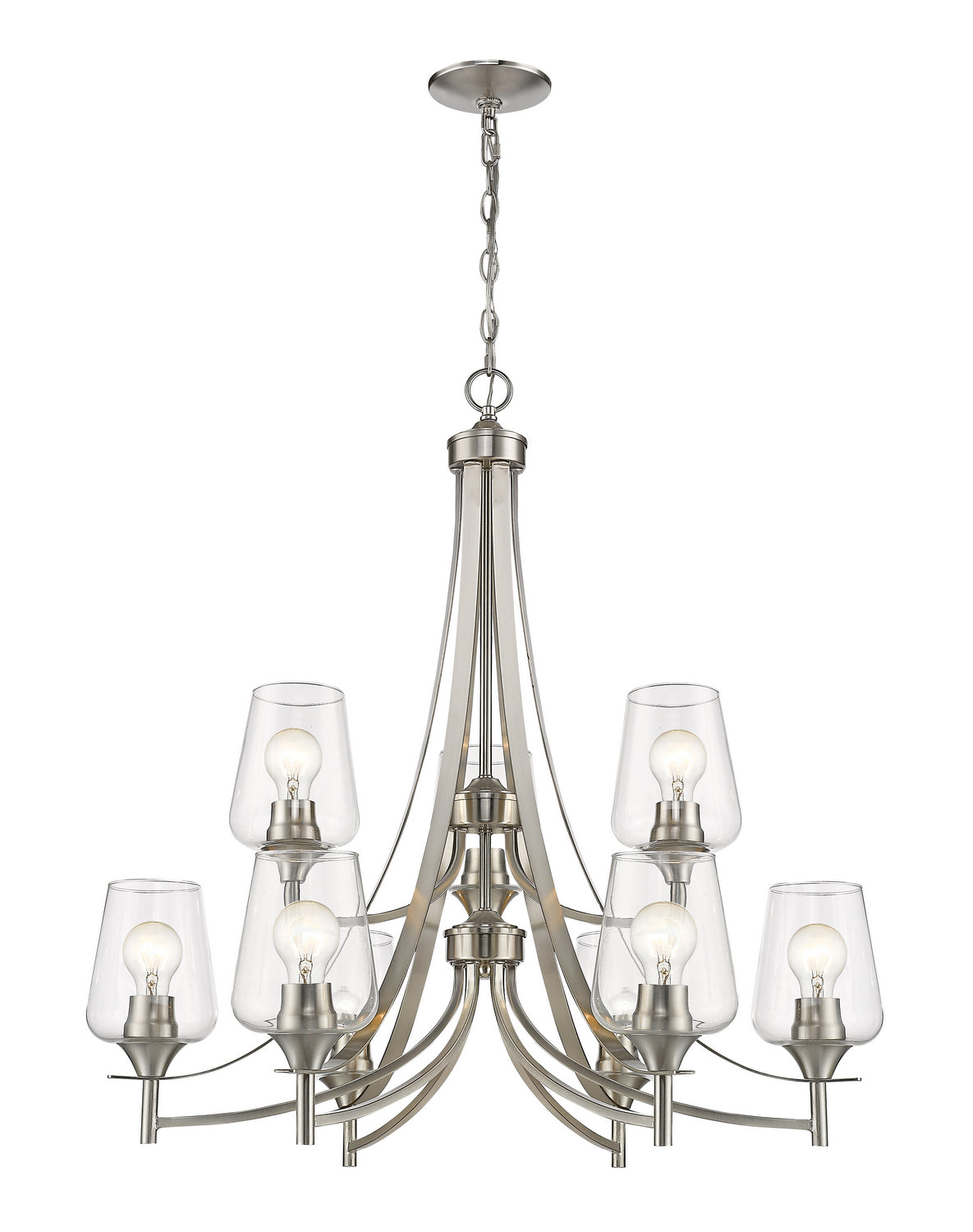 Z-Lite - 473-9BN - Nine Light Chandelier - Joliet - Brushed Nickel