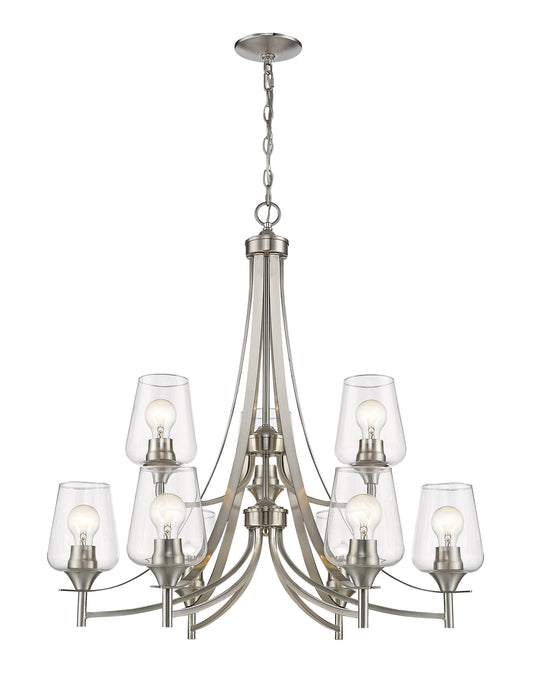 Z-Lite - 473-9BN - Nine Light Chandelier - Joliet - Brushed Nickel