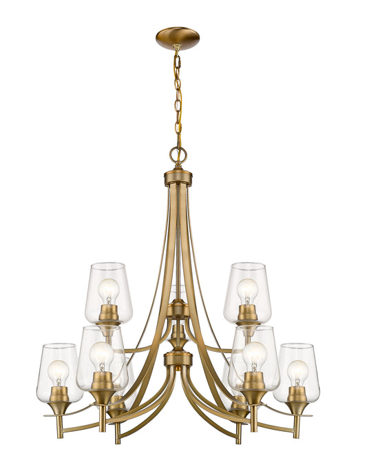 Z-Lite - 473-9OBR - Nine Light Chandelier - Joliet - Olde Brass