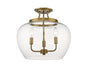 Z-Lite - 473SF-OBR - Three Light Semi Flush Mount - Joliet - Olde Brass