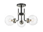Z-Lite - 477-3SF-MB-BN - Three Light Semi Flush Mount - Parsons - Matte Black / Brushed Nickel