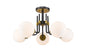 Z-Lite - 477-5SF-MB-OBR - Five Light Semi Flush Mount - Parsons - Matte Black / Olde Brass