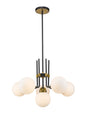 Z-Lite - 477-6MB-OBR - Six Light Chandelier - Parsons - Matte Black / Olde Brass