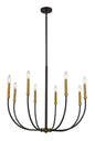 Z-Lite - 479-8MB-OBR - Eight Light Chandelier - Haylie - Matte Black / Olde Brass