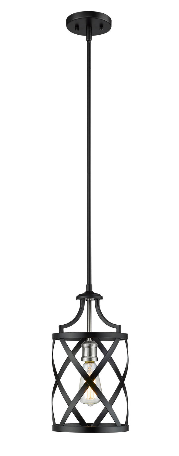 Z-Lite - 481MP-MB-BN - One Light Pendant - Malcalester - Matte Black / Brushed Nickel