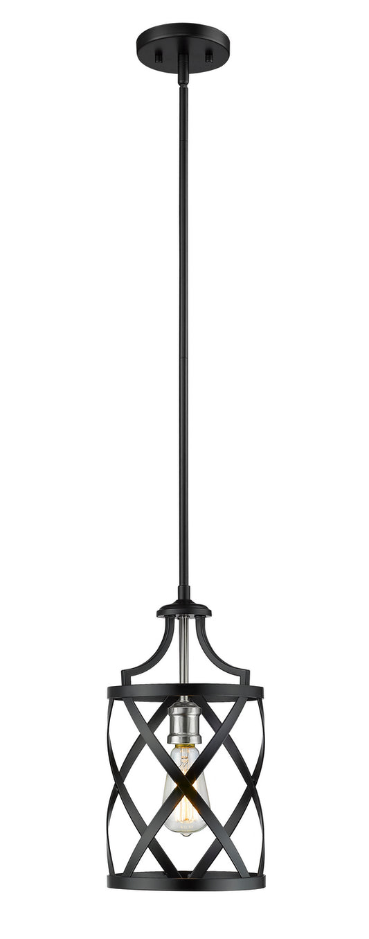 Z-Lite - 481MP-MB-BN - One Light Pendant - Malcalester - Matte Black / Brushed Nickel