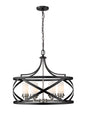 Z-Lite - 481P24-MB-BN - Six Light Chandelier - Malcalester - Matte Black / Brushed Nickel