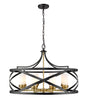 Z-Lite - 481P30-MB-OBR - Eight Light Chandelier - Malcalester - Matte Black / Olde Brass