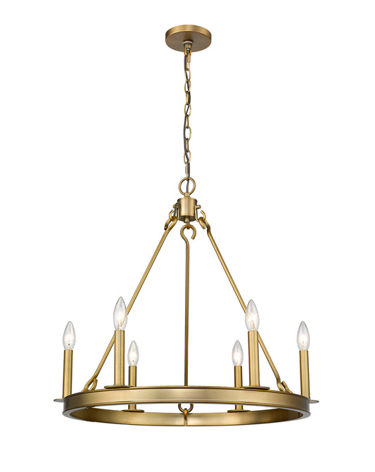 Z-Lite - 482R-6OBR - Six Light Chandelier - Barclay - Olde Brass