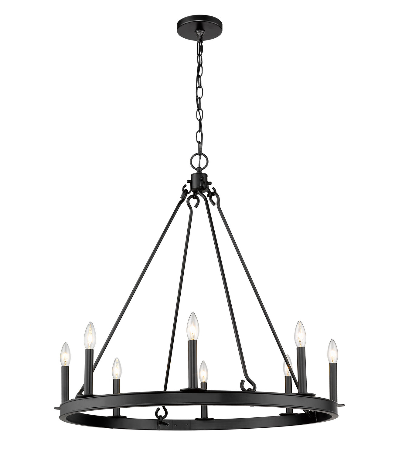 Z-Lite - 482R-8MB - Eight Light Chandelier - Barclay - Matte Black