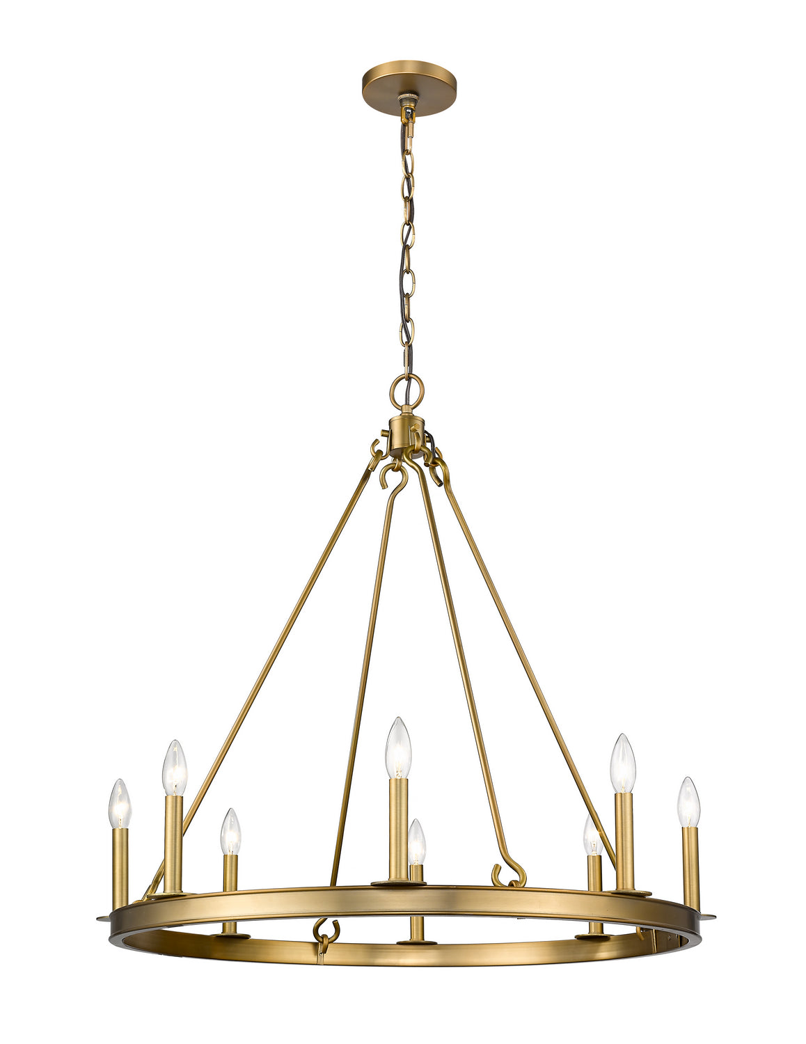 Z-Lite - 482R-8OBR - Eight Light Chandelier - Barclay - Olde Brass