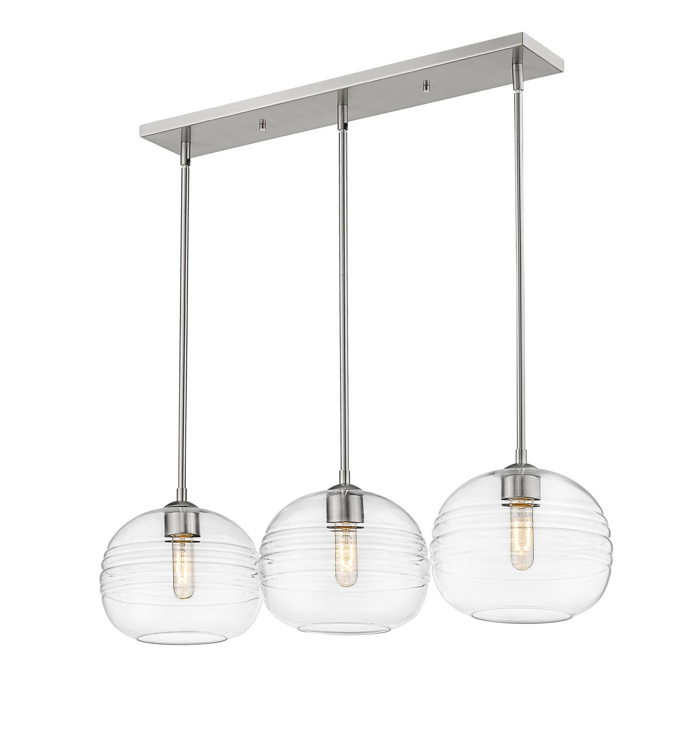 Z-Lite - 486P10-3L-BN - Three Light Linear Chandelier - Harmony - Brushed Nickel