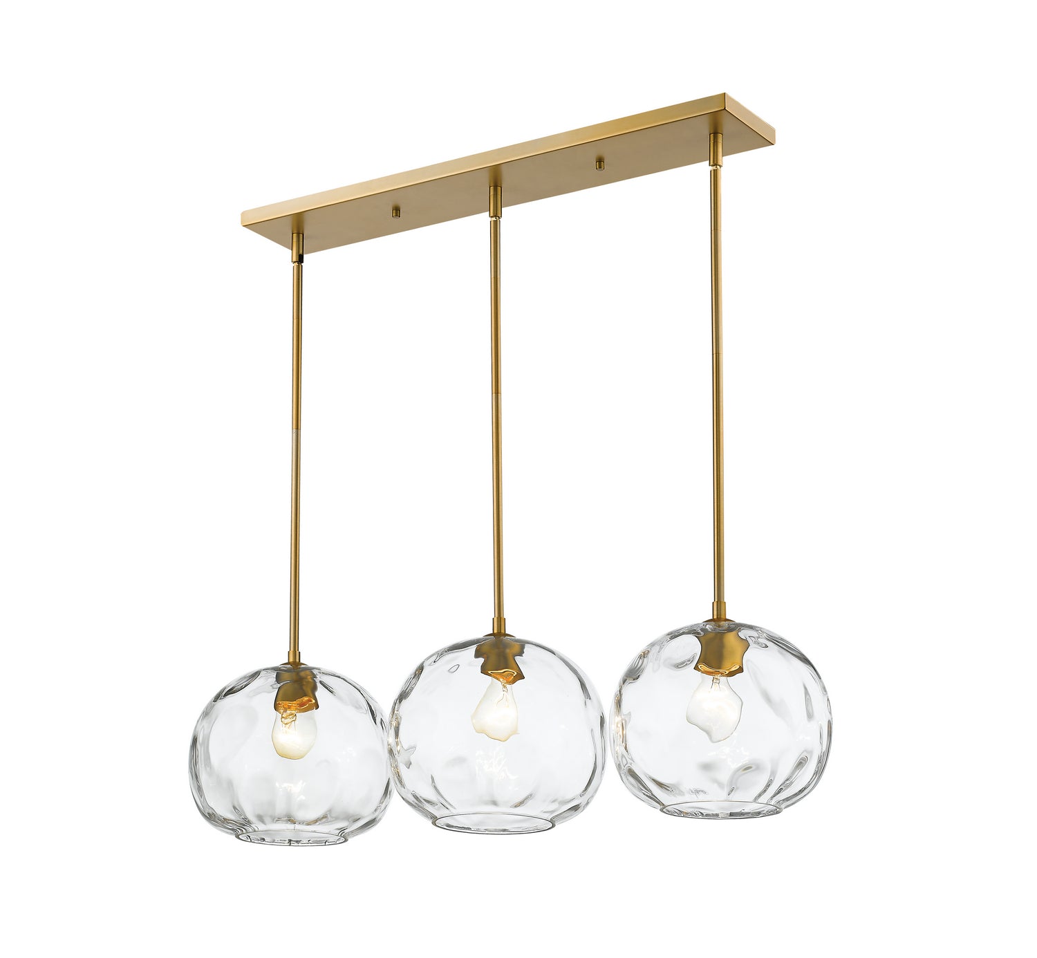 Z-Lite - 490P10-3L-OBR - Three Light Linear Chandelier - Chloe - Olde Brass