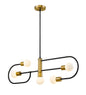 Z-Lite - 621-5L-MB-FB - Five Light Linear Chandelier - Neutra - Matte Black / Foundry Brass