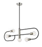 Z-Lite - 621-5L-MB-PN - Five Light Linear Chandelier - Neutra - Matte Black / Polished Nickel