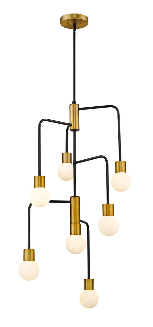 Z-Lite - 621-7MB-FB - Seven Light Chandelier - Neutra - Matte Black / Foundry Brass