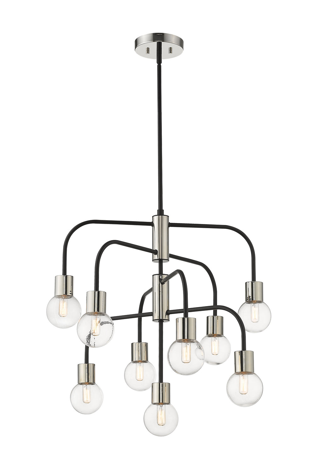 Z-Lite - 621-9MB-PN - Nine Light Chandelier - Neutra - Matte Black / Polished Nickel