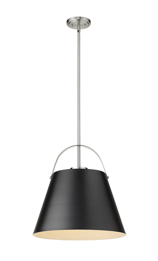 Z-Lite - 726P18-MB+BN - One Light Pendant - Z-Studio - Matte Black / Brushed Nickel