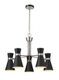 Z-Lite - 728-5MB-BN - Five Light Chandelier - Soriano - Matte Black / Brushed Nickel