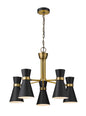 Z-Lite - 728-5MB-HBR - Five Light Chandelier - Soriano - Matte Black / Heritage Brass