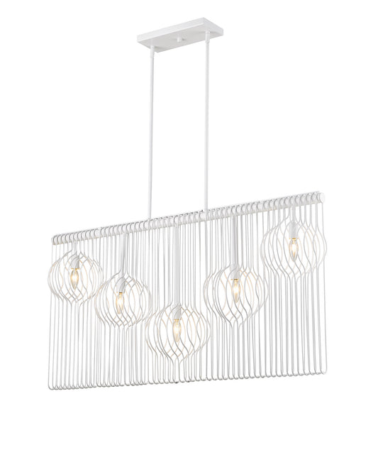 Z-Lite - 801-5L-WH - Five Light Linear Chandelier - Contour - White