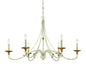 Minka-Lavery - 1046-701 - Six Light Chandelier - Westchester County - Farm House White With Gilded G