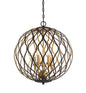 Minka-Lavery - 2405-680 - Five Light Pendant - Gilded Glam - Sand Coal With Painted And Pla