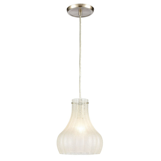 ELK Home - 30160/1 - One Light Mini Pendant - Coastal Scallop - Satin Nickel