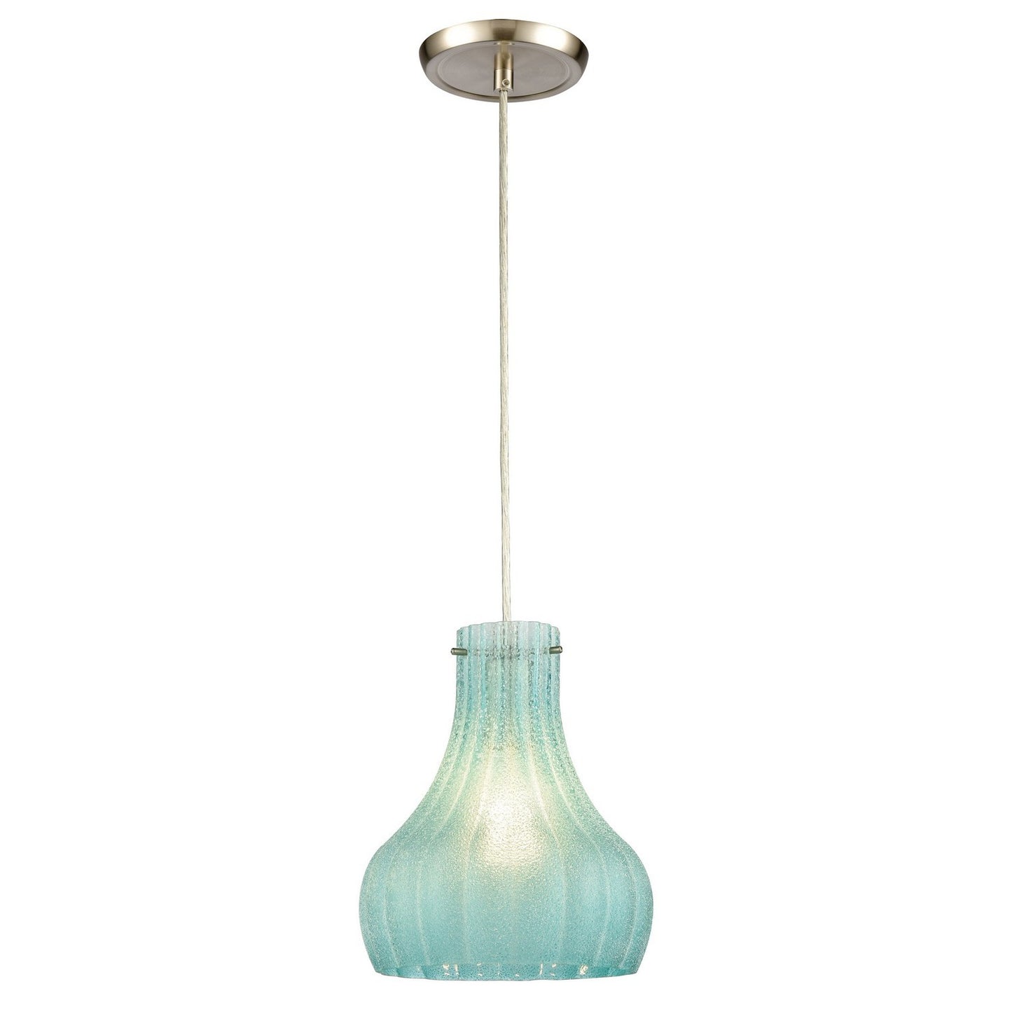 ELK Home - 30170/1 - One Light Mini Pendant - Coastal Scallop - Satin Nickel