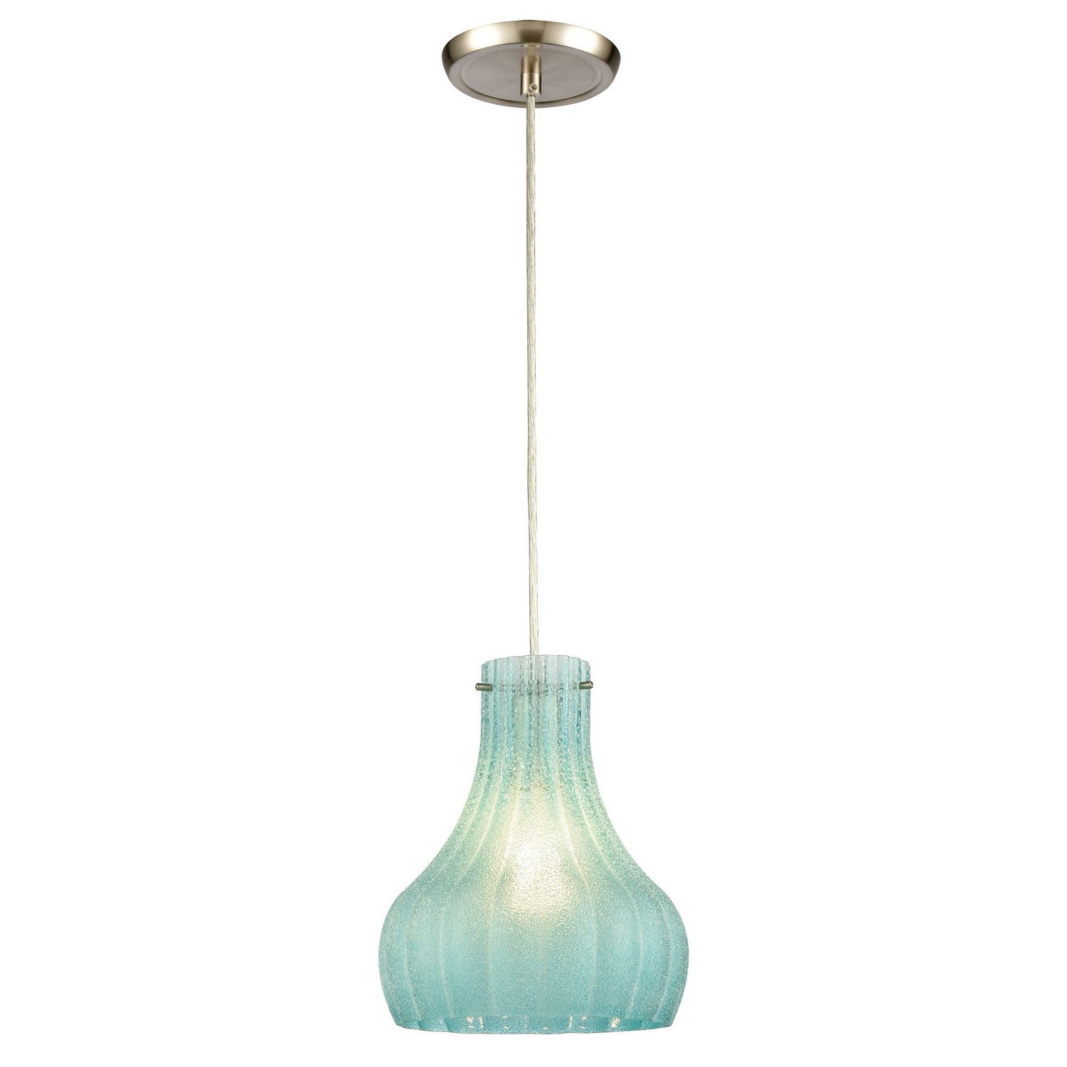 ELK Home - 30170/1 - One Light Mini Pendant - Coastal Scallop - Satin Nickel