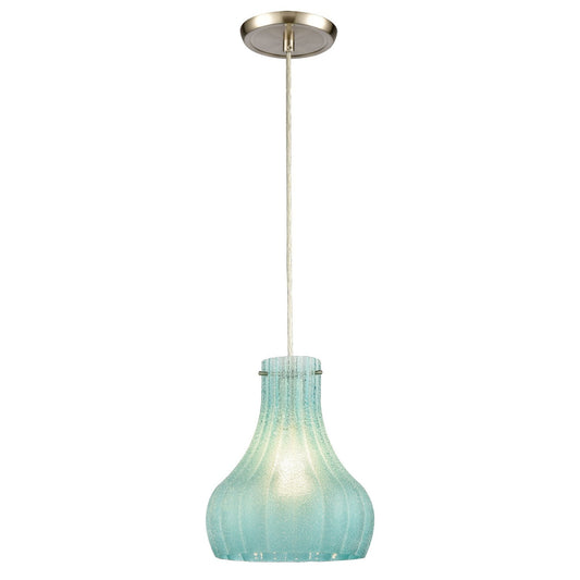 ELK Home - 30170/1 - One Light Mini Pendant - Coastal Scallop - Satin Nickel