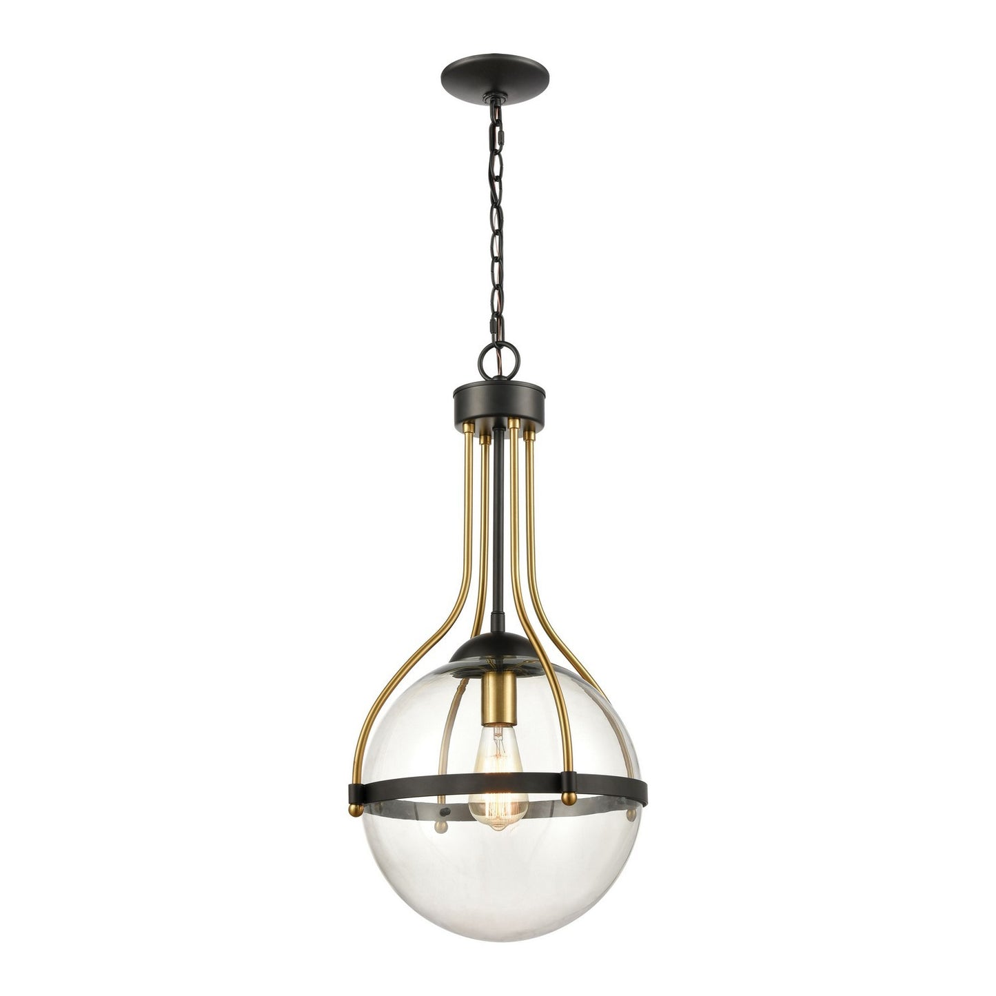 ELK Home - 46414/1 - One Light Pendant - Vispon - Matte Black