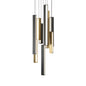 Modern Forms - PD-64809R-BK/AB-BK - LED Pendant - Chaos - Black/Aged Brass & Black