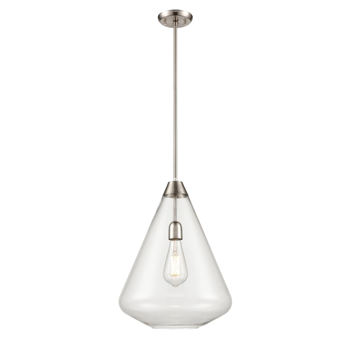 DVI Lighting - DVP25805SN-CL - One Light Pendant - St. Julian - Satin Nickel With Clear Glass