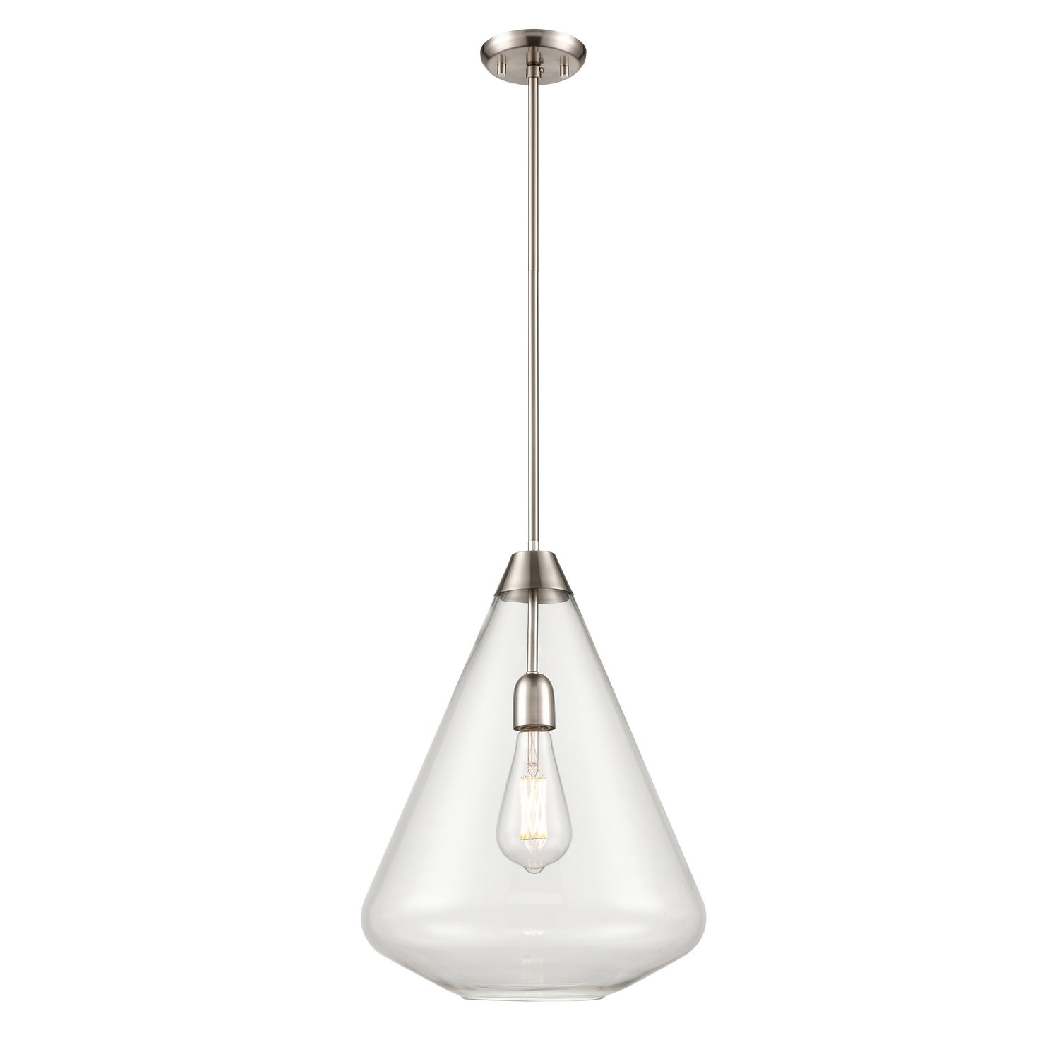 DVI Lighting - DVP25805SN-CL - One Light Pendant - St. Julian - Satin Nickel With Clear Glass