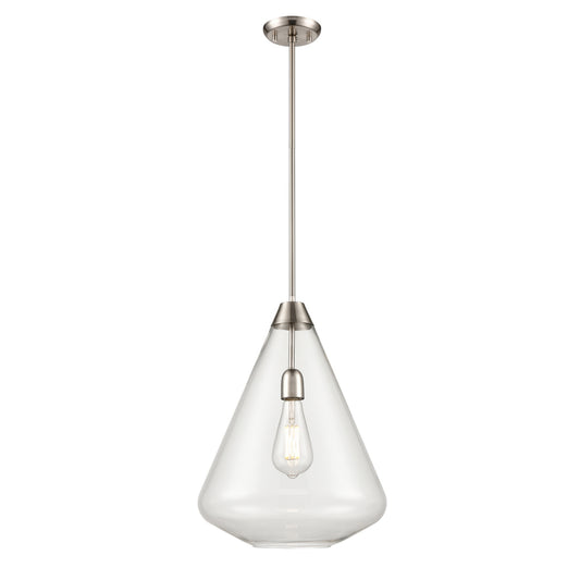 DVI Lighting - DVP25805SN-CL - One Light Pendant - St. Julian - Satin Nickel With Clear Glass