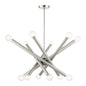 Livex Lighting - 45586-91 - 12 Light Chandelier - Stafford - Brushed Nickel w/ Black Chromes