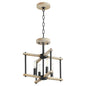 Quorum - 3134-14-69 - Four Light Dual Mount - Silva - Textured Black w/ Weathered Oak Finish