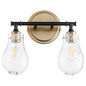 Quorum - 511-2-69 - Two Light Vanity - 511 Lighting Series - Textured Black w/ Aged Brass