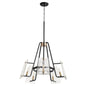 Quorum - 637-5-69 - Five Light Chandelier - Tioga - Textured Black w/ Aged Brass