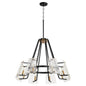 Quorum - 637-8-69 - Eight Light Chandelier - Tioga - Textured Black w/ Aged Brass