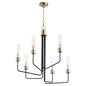 Quorum - 695-6-6980 - Six Light Chandelier - Helix - Textured Black w/ Aged Brass