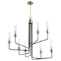 Quorum - 695-8-6980 - Eight Light Chandelier - Helix - Textured Black w/ Aged Brass